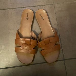 Universal thread brown sandals, size 10